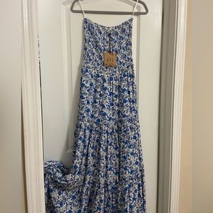 Abel The Label Blue Floral Maxi Dress
